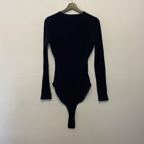 Madewell Navy Henley Bodysuit - Picture 2 of 4